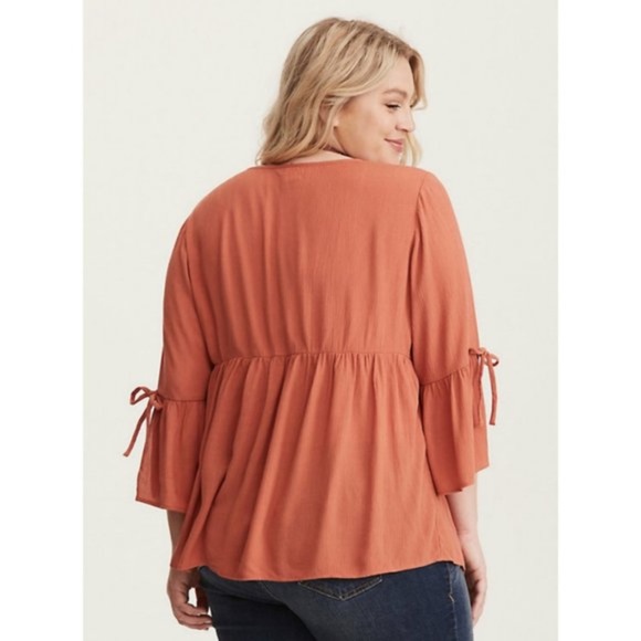 Torrid NWT Spice Embroidered Peasant Top - Picture 8 of 13
